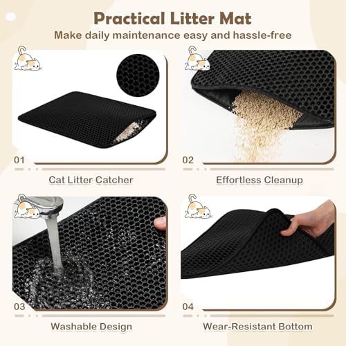 Tangkula Wooden Cat Litter Box Enclosure - Image 5