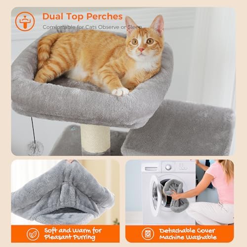 PAWZ Road Cat Tree, 53.5 Inches Tall Cat Tower - Image 3