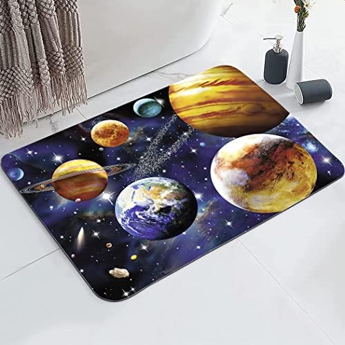 YISUMEI Space Galaxy Planet Bathroom Mat, Non-Slip Super Absorption Bath Carpet by Unknown