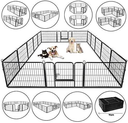 ZENY Dog Playpen 24 Inch 16 Panels, Heavy Duty Pet Dog Pen Indoor, Metal Dog - Image 6