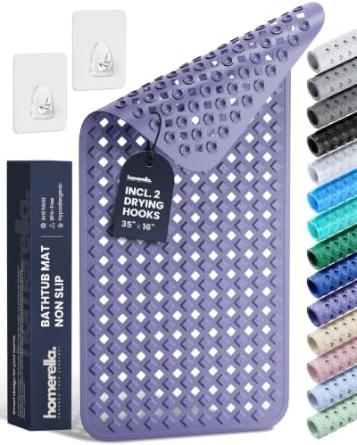 homerella Bathtub Mat Non Slip 35x16 Shower Mat Non Slip Anti Mold BPA Free by Homerella