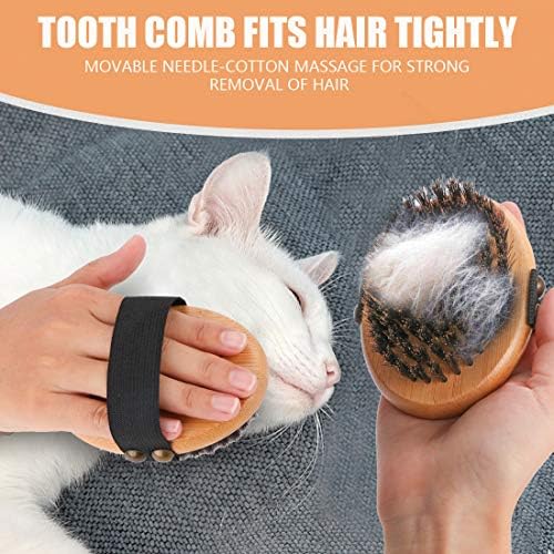 Bamboo Grooming Palm-Held Pets Brush - Image 6