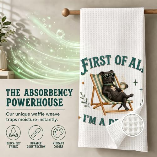Pitbull Kitchen Towel, Cute Dog Hand Towel, Funny Dog Lover Gift - Image 3