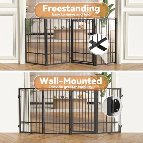 SNUOWU Full Metal Freestanding Dog Gate - Image 6