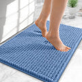 OLANLY Thick Chenille Small Bathroom Rugs Mats 24x16, Cornflower Blue by OLANLY