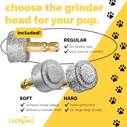 LUCKY TAIL - Dog Nail Grinder - Regular - Replacement Head - - Image 2