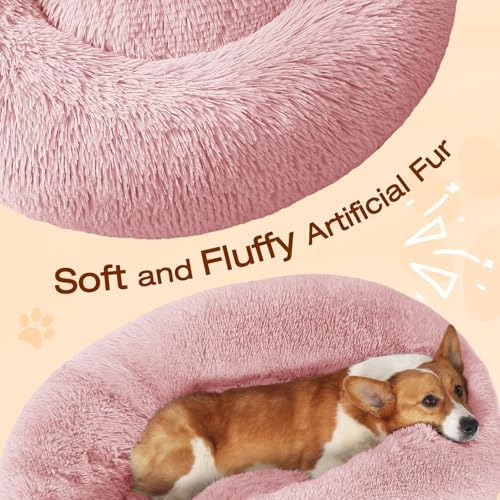JOLLYVOGUE Dog Beds Large Sized Dog, 36 inches Calming Soft Anti-Anxiety Donut - Image 3