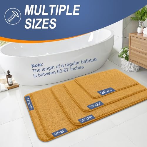 OLANLY Memory Foam Bathroom Runner Rugs 44x24, Long Bath Mat - Image 5