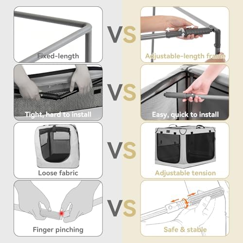PETSFIT Portable Dog Crate for Medium Large Dogs, – 36" Soft Dog Travel Crates - Image 3