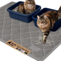 GORILLA GRIP Cat Litter Box Mat, Coiled Mesh Trapping Mats, 47x35 Gray by GorillaGrip
