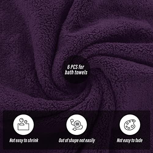 MOONQUEEN 6 Pack Premium Bath Towel Set - Image 4