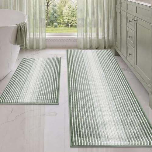 BSICPRO Bathroom Rugs Sets 2 Piece, Non Slip Bath Mats by BSICPRO
