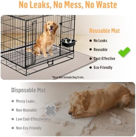Silicone Dog Bed Mat 70"x 45" Crate Mat - Image 3