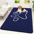 OLANLY Dog Door Mat for Muddy Paws 70x46, Paw Print Design Chenille Mud Mat by OLANLY