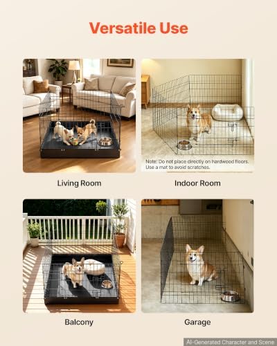 VEVOR Dog Playpen, 24 Inch 4-Panel Metal Puppy Pen - Image 6