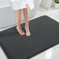 OLANLY Memory Foam Large Bathroom Rugs 47x32, Absorbent Bath Mat, Dark Grey by OLANLY