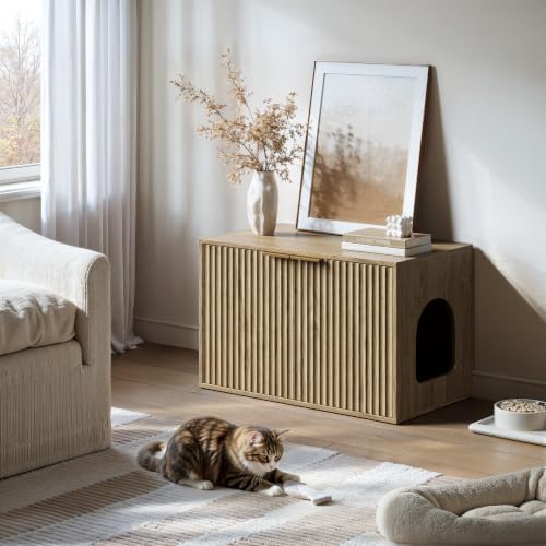 Evermagin 31.5" Cat Litter Box Enclosure Furniture - Image 3