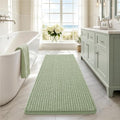 Ophanie Sage Green Bathroom Runner Rugs 60x24, Soft Chenille Bath Mat, Non Slip by Ophanie