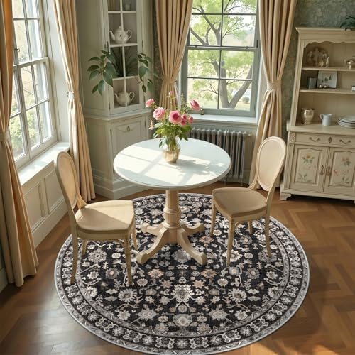 Round Area Rugs Washable Small Round Rug 3ft Circle Entryway Rugs Door Mat by NYZEL