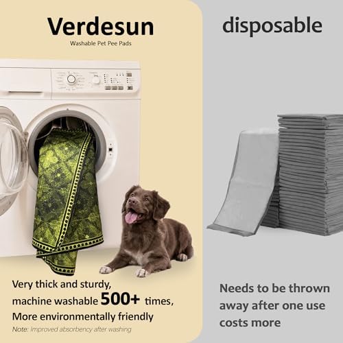 Washable Pee Pads for Dogs 48"x48" 2 Pack Reusable Puppy Potty Pad - Image 3