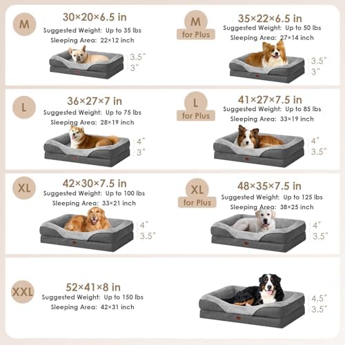 EHEYCIGA Orthopedic Dog Bed for Medium Dog, Memory Foam Dog Couch - Image 5