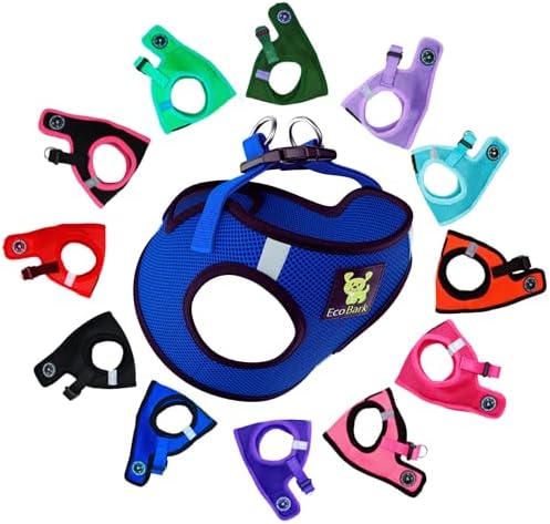 EcoBark Step in Dog Harness, Reflective Mesh Vest, Royal Blue Sport by EcoBark