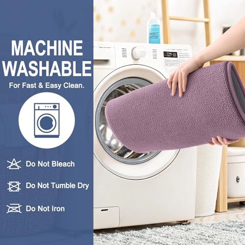 OLANLY Memory Foam Bathroom Runner Rug 47x17, Absorbent Long Mat, Deep Plum - Image 6