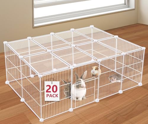 VISCOO 20 Panels Small Animal Playpen, Pet Playpen, Guinea Pigs Cages by VISCOO