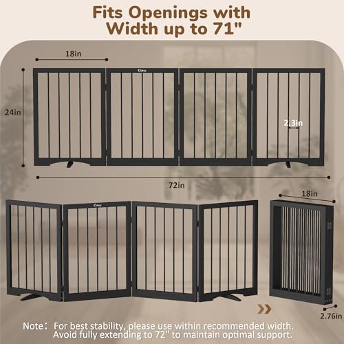 Free Standing Dog Gate Indoor, Foldable Dog Gate - Image 6