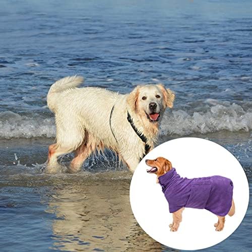 Geyecete Dog Bathrobe Towel Dog Drying Coat-Dry Fast Dog Bag-Pineapple Grid - Image 5