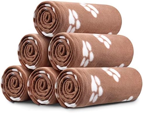 Comsmart Dog Blankets, 6 Pack Fleece Pet Blankets, 39x35 inches by Comsmart