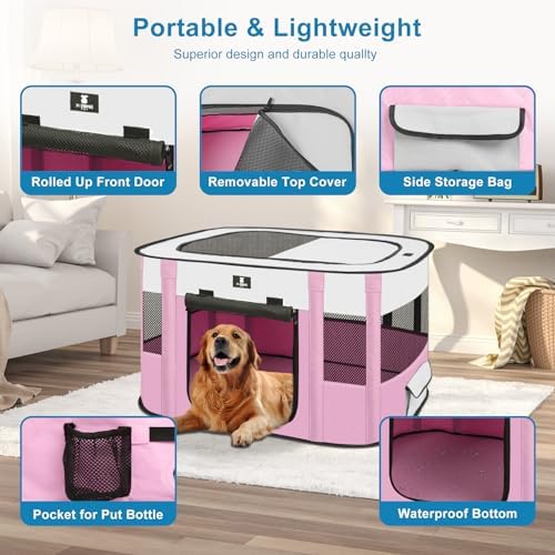X-ZONE PET Dog Playpen, Puppy Cat Play Pen Portable Foldable Indoor/Outdoor - Image 3