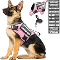 Service Dog Vest Harness and Leash Set+10 Patches, No Pull&Easy Walk Reflective by MOOGROUPETSFRIEND