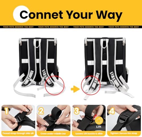 Conlun Cat Backpack Carrier for Small Dogs and Cats Fit Up to 15 Lbs, Small Dog - Image 5