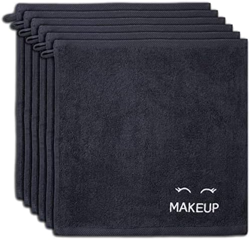 White Classic Bleach Safe Black Makeup Washcloths - Image 3