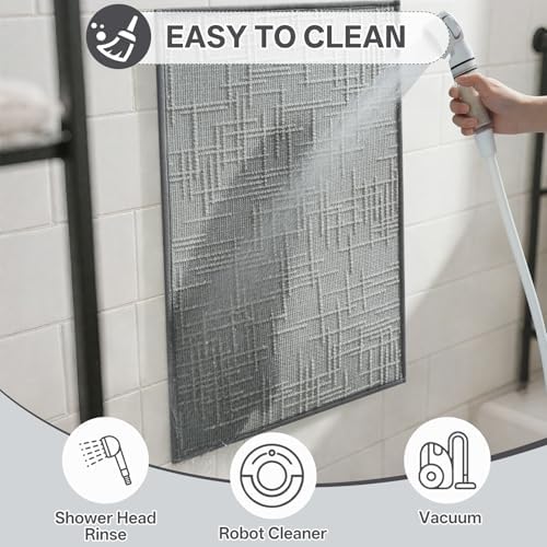 Bath Mat Non Slip, Quick Dry Bathroom Rug Under Door - Image 6