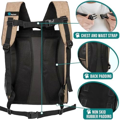 PetAmi Dog Backpack Carrier Airline Approved Cat Pet Puppy Bag - Image 5