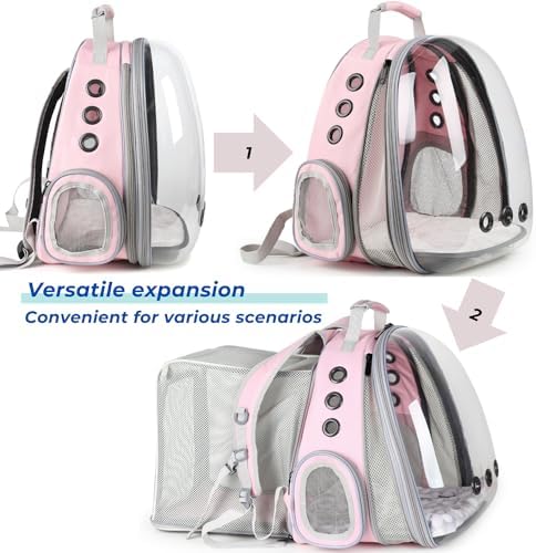 Lollimeow Expandable Bubble Cat Carrier Backpack, Supports up to 16 lbs - Image 2