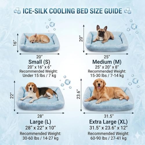 Cooling Dog Bed for Large Medium Small Dogs, Breathable Dog Cooling Mat - Image 6