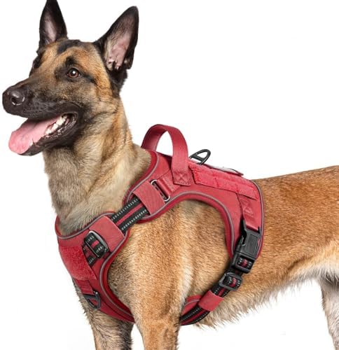 rabbitgoo Tactical Dog Harness for Large Dogs, No Pull Service Pet Vest by rabbitgoo