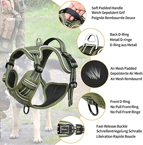 HEELE Dog Harness, No Pull Adjustable Padded Reflective Harness - Image 2