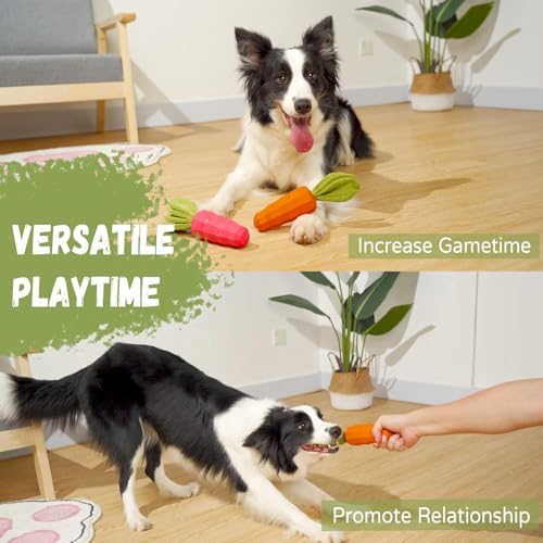 MewaJump Dog Chew Toys for Aggressive Chewers, Rubber Squeaky Dog Toys - Image 4