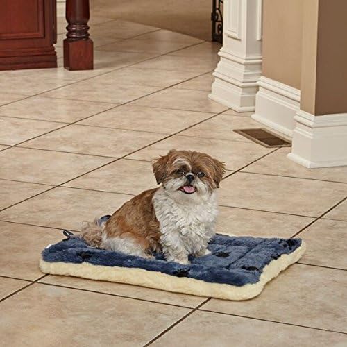 MidWest Homes for Pets XXS QuietTime Reversible Paw Print Pet Bed, Soft Faux - Image 2