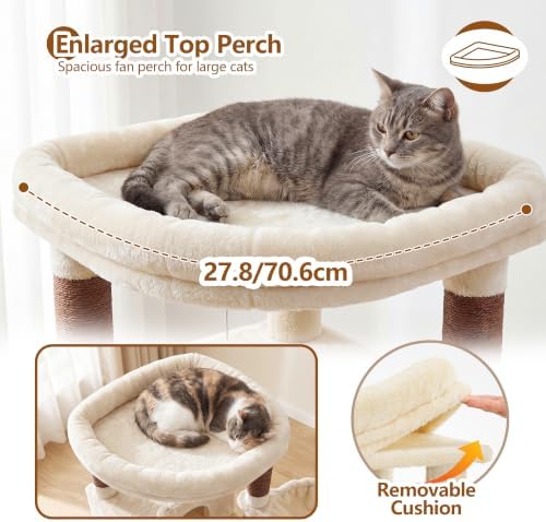 Heybly 53.1" Corner Cat Tree for Large Cats – Interactive Play HCT029MJ - Image 2