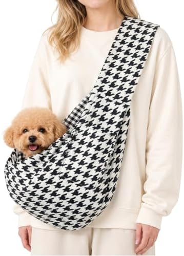Dog Sling Carrier for Small Dogs and Cats 5–16 lbs, Puppy Carrier Sling by AXEARTE