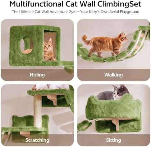 13-in-1 Cat Wall Shelves, Moon & Bridge Cat Wall Furniture - Image 3