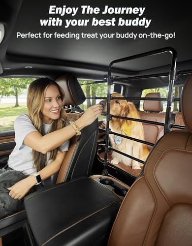 JOYTUTUS Dog Car Barrier, Pet Barrier Follow the Seat Movement 34"- 58" Width - Image 4