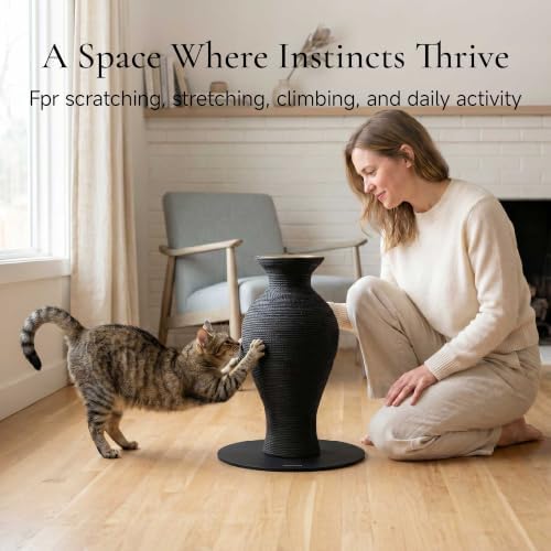 Furrytail 18'' Cat Scratching Post, Paper Rope Scratcher - Image 2