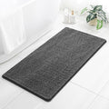 Chenille Bathroom Rug 26"x44" Dark Gray, Non-Slip Plush Bath Mat by Kildoss