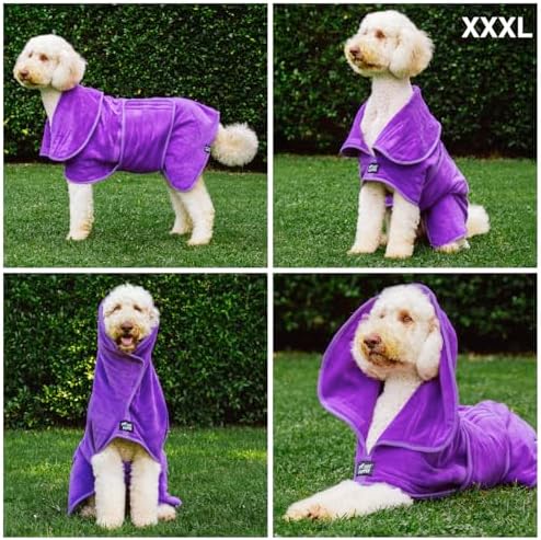 Tuff Pupper Fast Drying Dog Bath Robe | 800 GSM Plush Dog Towel - Image 3